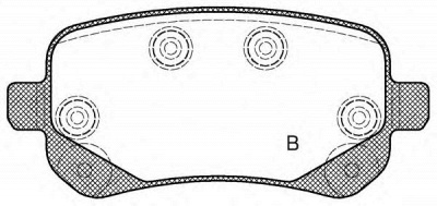 OPEN PARTS bpa109502 -  Комплект тормозных колодок, дисковый тормоз